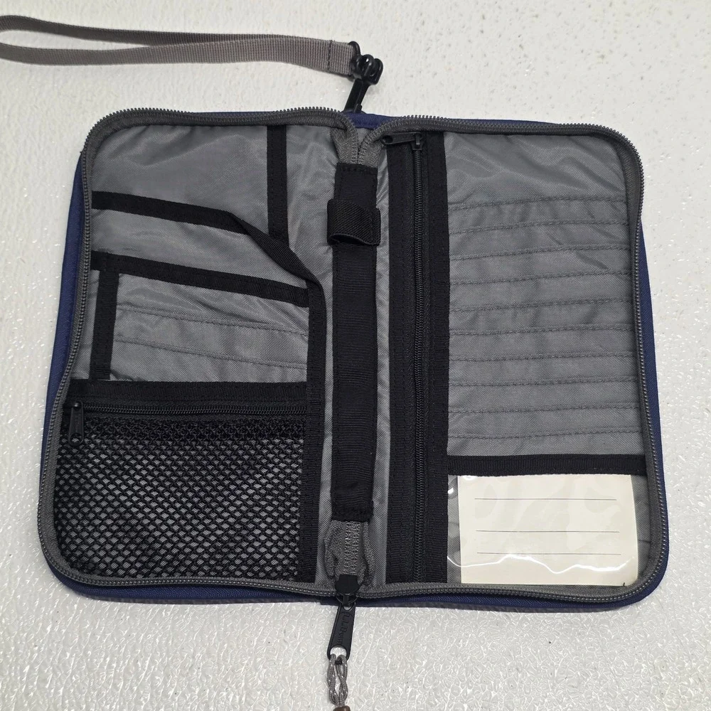 LL Bean Travel Passport Ticket Organizer III Wallet - Night Blue BRAND NEW